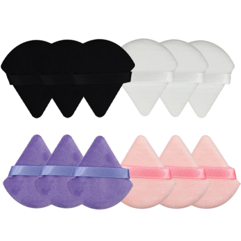 Velvet Fan Ribbon Powder Puff