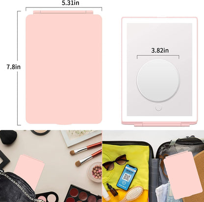 Foldable Touch LED Makeup Mirror