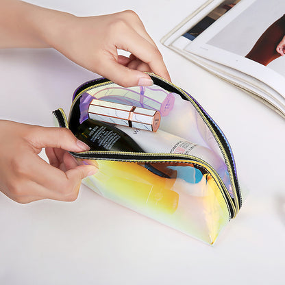 Laser illusion cosmetic bag