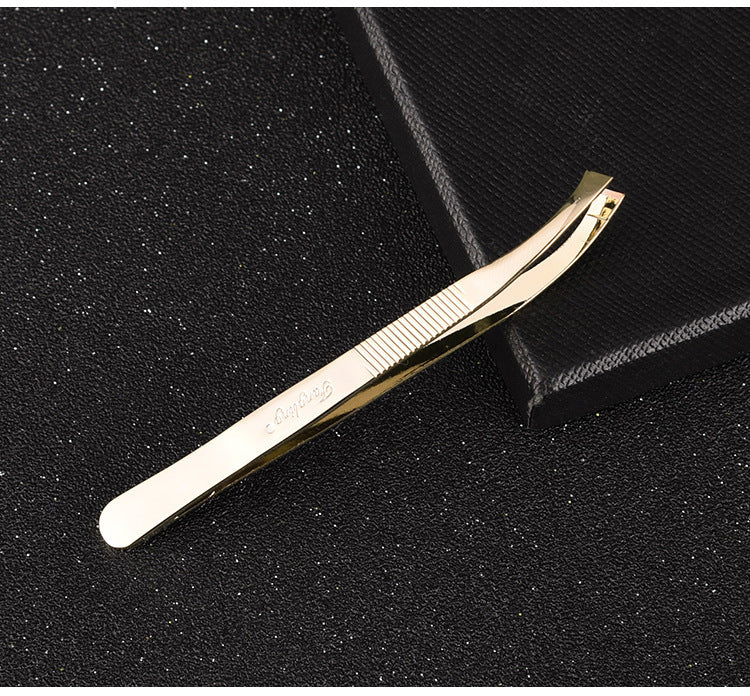 Golden stainless steel eyebrow Tweezers