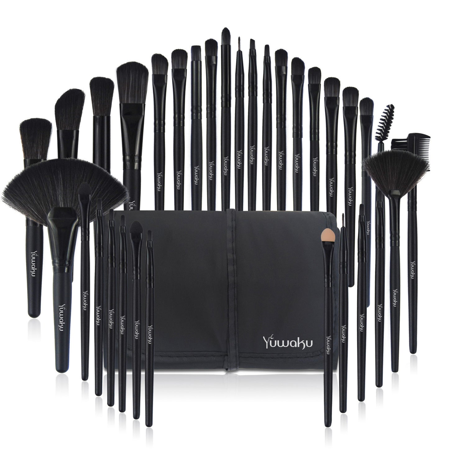 Makeup brush tool bag set