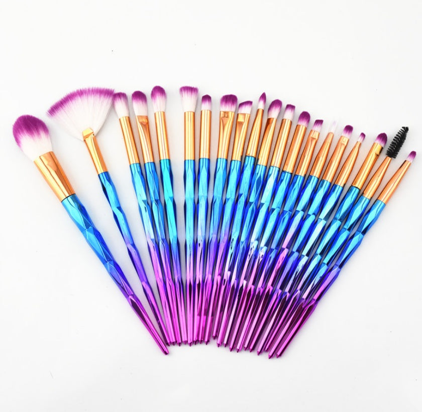 20-Piece Multicolor Eye Brush Set