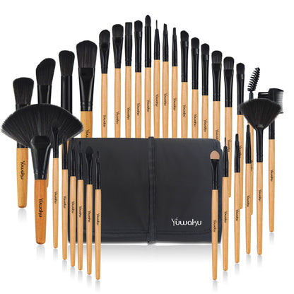 Makeup brush tool bag set