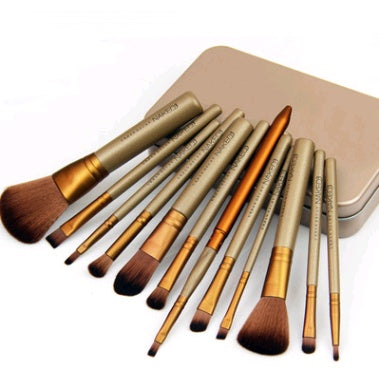 12 makeup brush sets iron box makeup tools