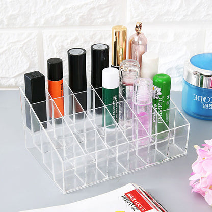 Clear Grid Acrylic Beauty Organizer