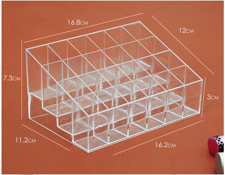 Clear Grid Acrylic Beauty Organizer