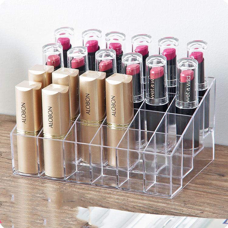 Clear Grid Acrylic Beauty Organizer