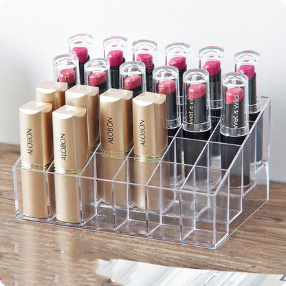 Clear Grid Acrylic Beauty Organizer