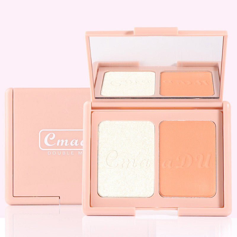 Delicate Duo: Natural Blush & Highlighter Palette