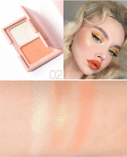 Delicate Duo: Natural Blush & Highlighter Palette