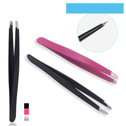 Stainless Steel Black/Pink Tweezers