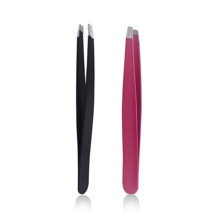 Stainless Steel Black/Pink Tweezers