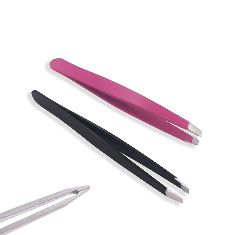 Stainless Steel Black/Pink Tweezers