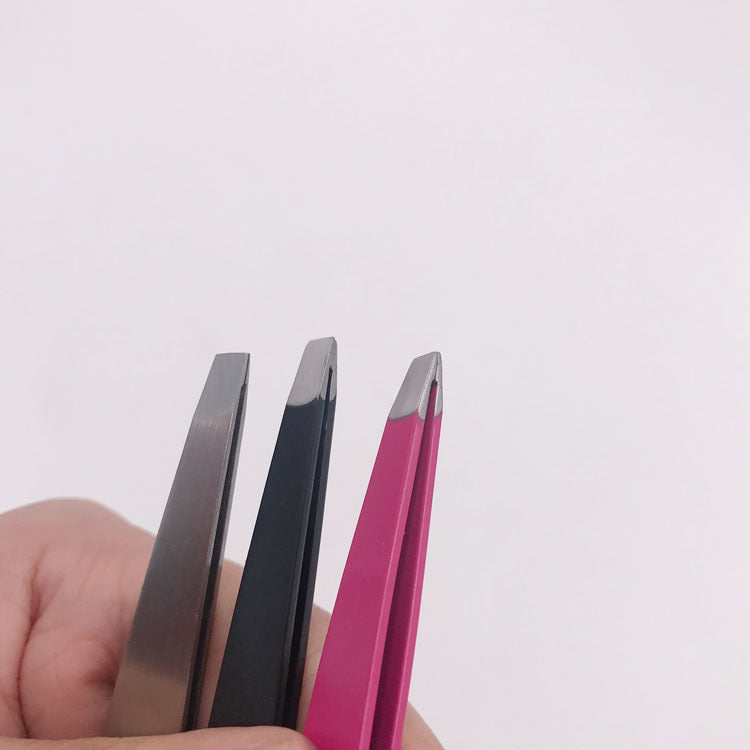 Stainless Steel Black/Pink Tweezers