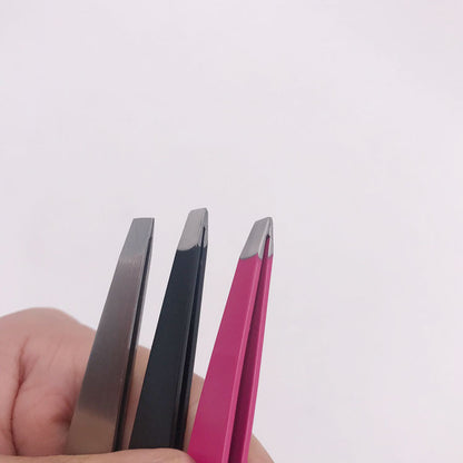 Stainless Steel Black/Pink Tweezers