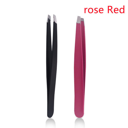 Stainless Steel Black/Pink Tweezers