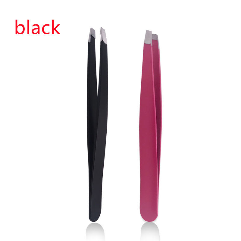 Stainless Steel Black/Pink Tweezers