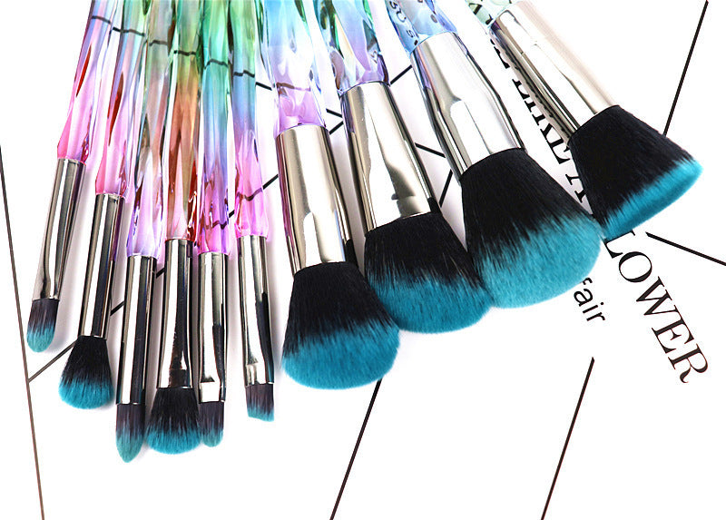 Crystal Glow Diamond Handle Brush Set