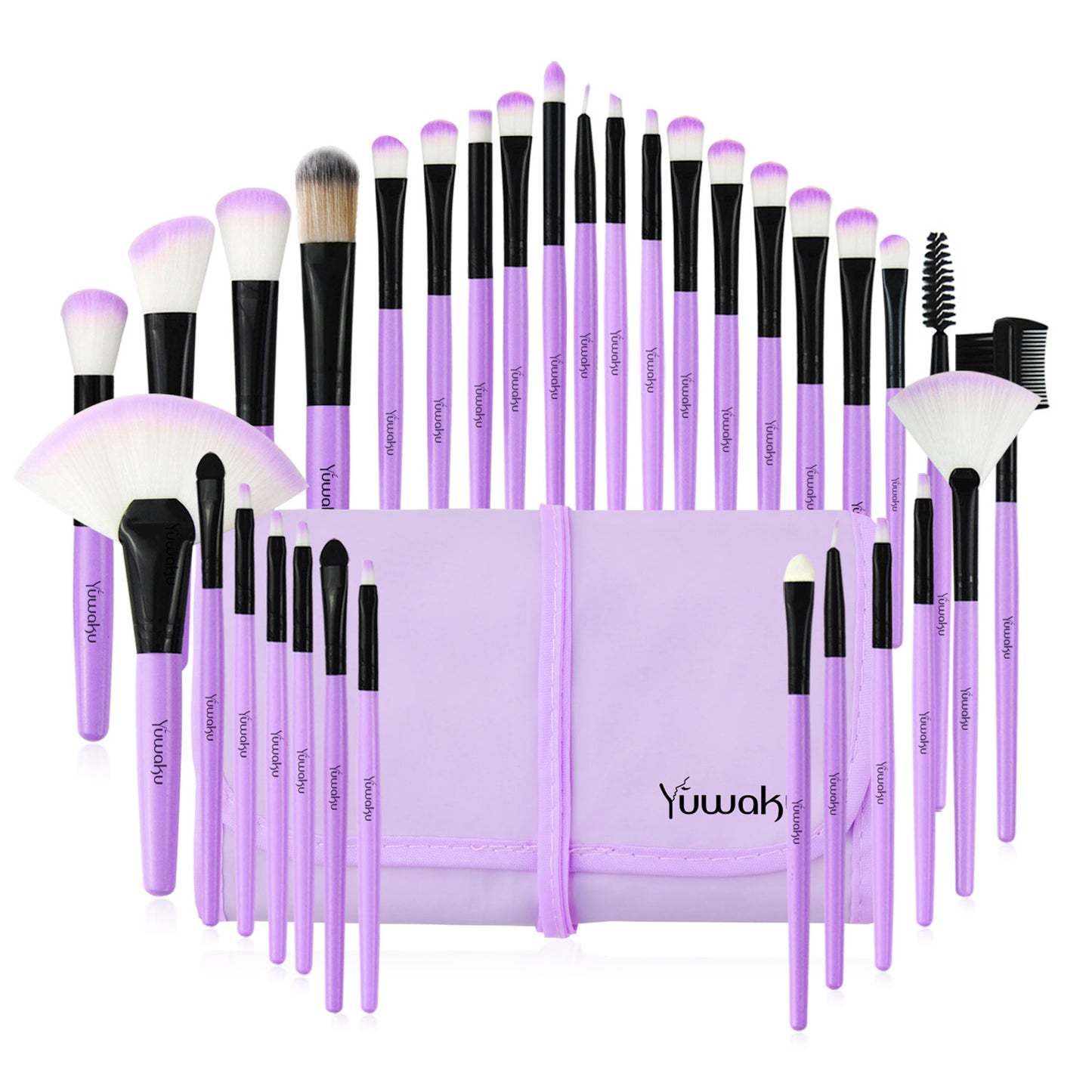 Makeup brush tool bag set