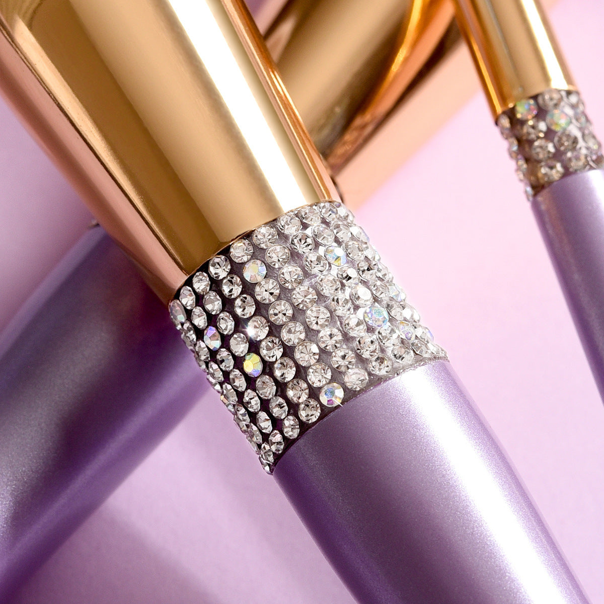 Lilac Diamond 10-Piece Makeup Brush Set