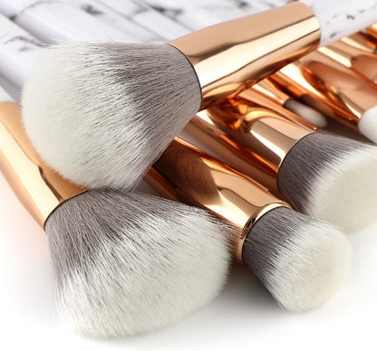 Marble Glam 11-Piece Makeup Brush Set