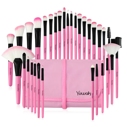 Makeup brush tool bag set