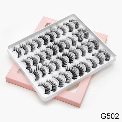 Mink thick false eyelashes 20 pairs 8-25mm