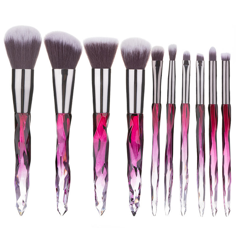 Crystal Glow Diamond Handle Brush Set