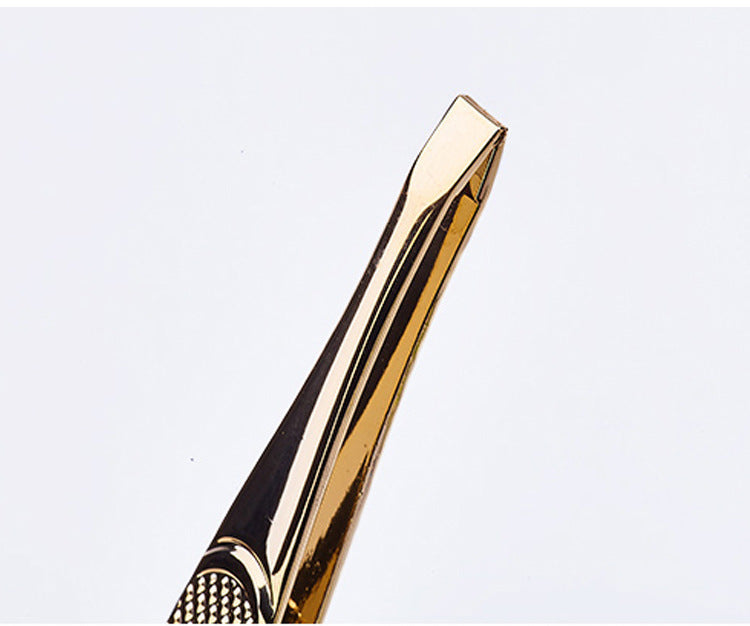 Golden stainless steel eyebrow Tweezers