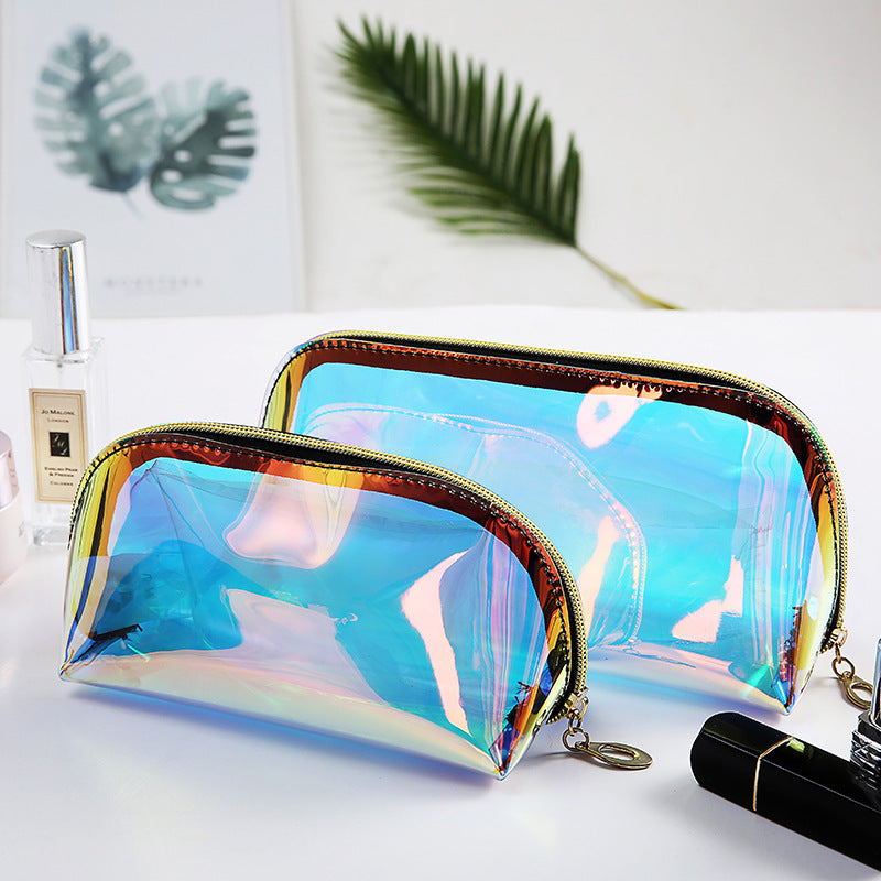 Laser illusion cosmetic bag