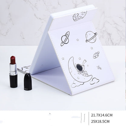 Foldable Desktop LED Makeup Mirror