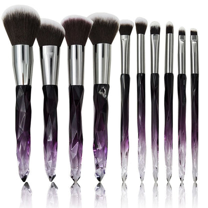 Crystal Glow Diamond Handle Brush Set