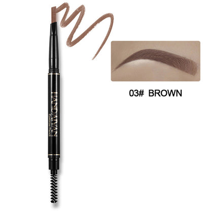 Double head rotating eyebrow pen with brush