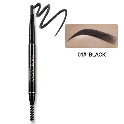 Double head rotating eyebrow pen with brush