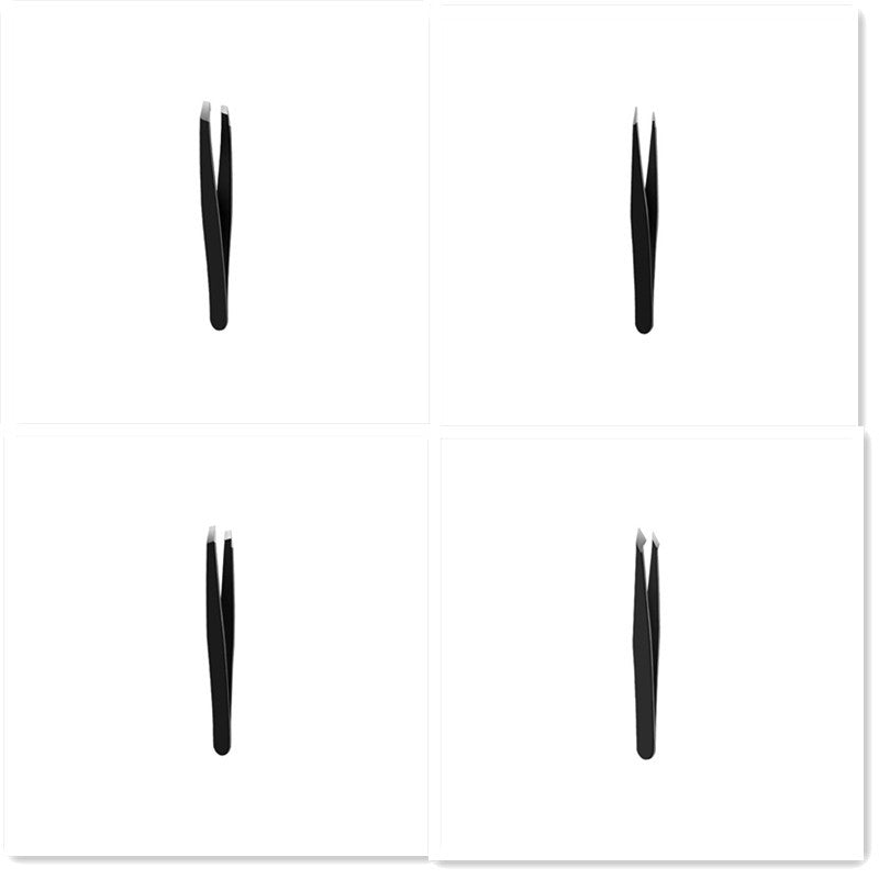 Stainless Steel Eyebrow Tweezers Black