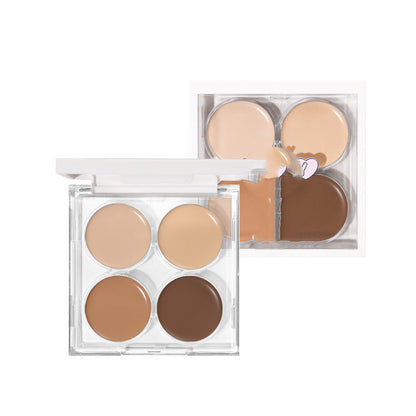 Four-color Concealer Tray To Cover Acne Marks And Dark Circles