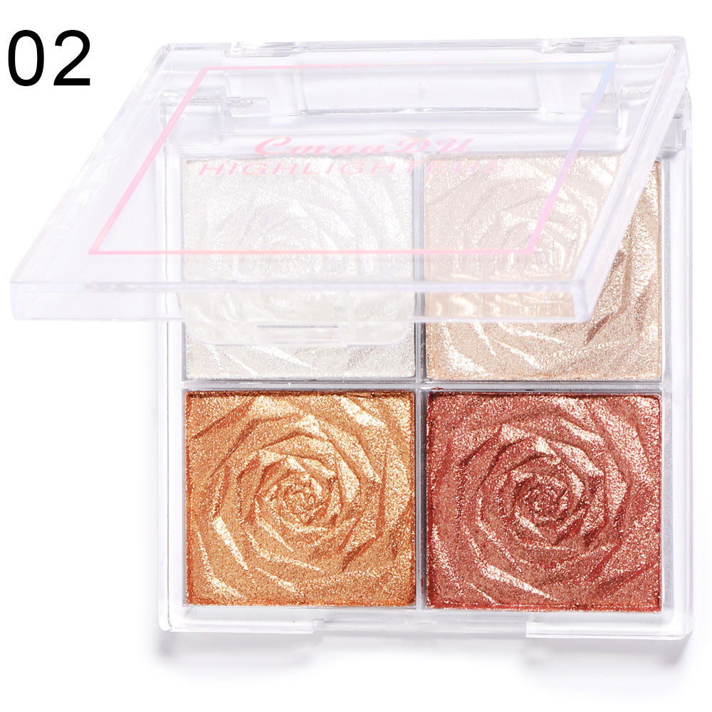 Versatile 4-in-1 Highlighter Eyeshadow Blush Palette