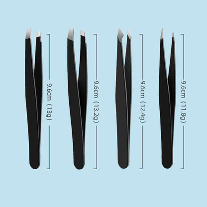 Stainless Steel Eyebrow Tweezers Black