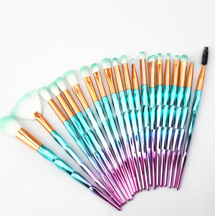 20-Piece Multicolor Eye Brush Set