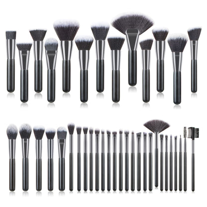 Animal Hair Makeup Brush Full Set