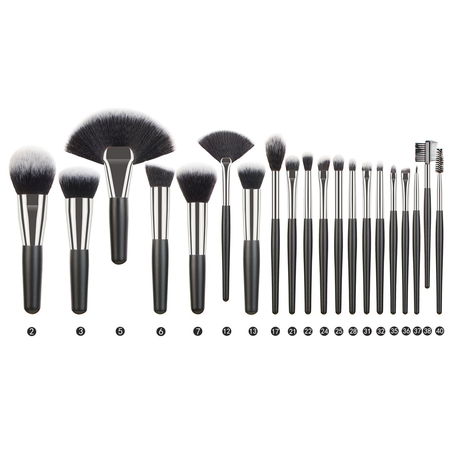 Animal Hair Makeup Brush Full Set