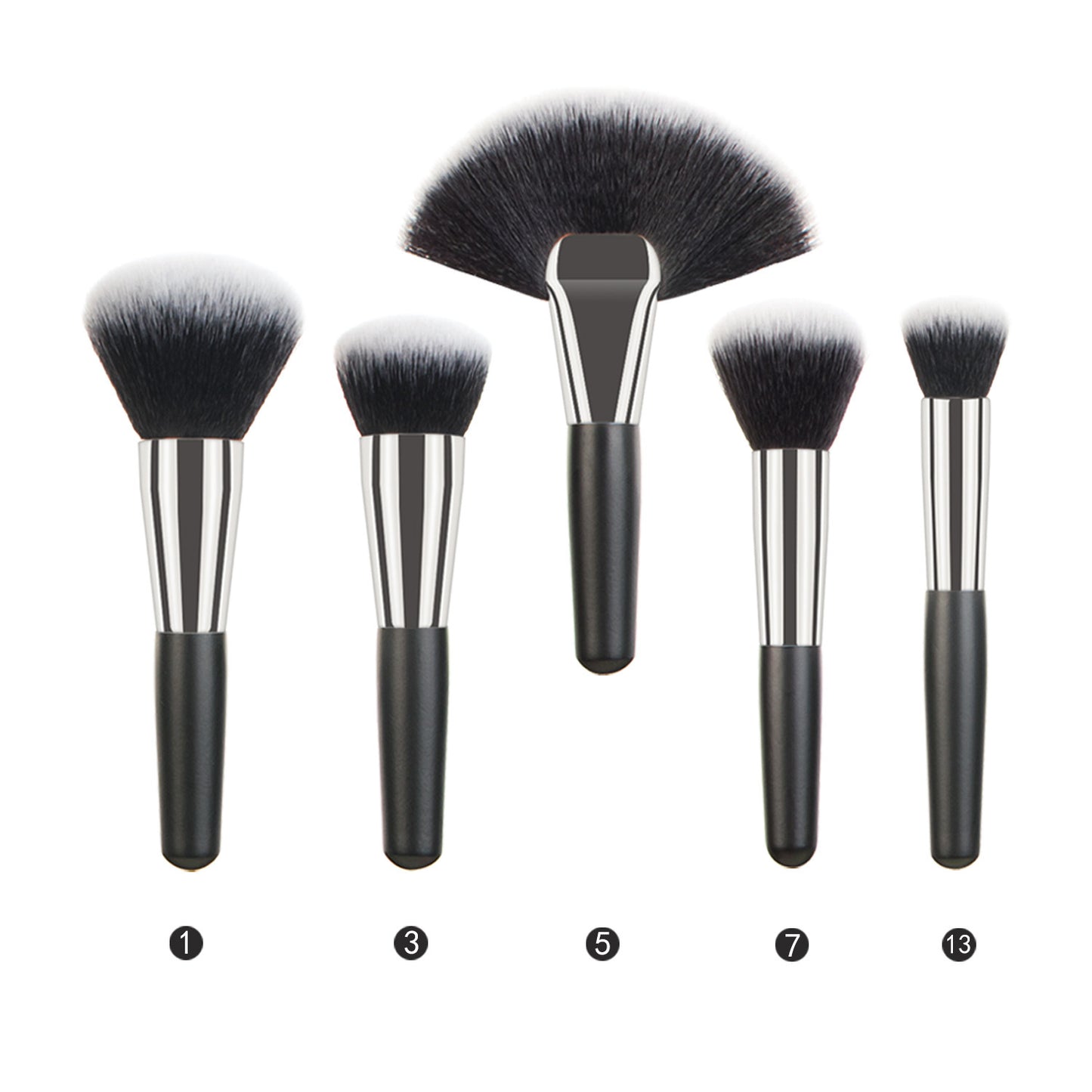 Animal Hair Makeup Brush Full Set