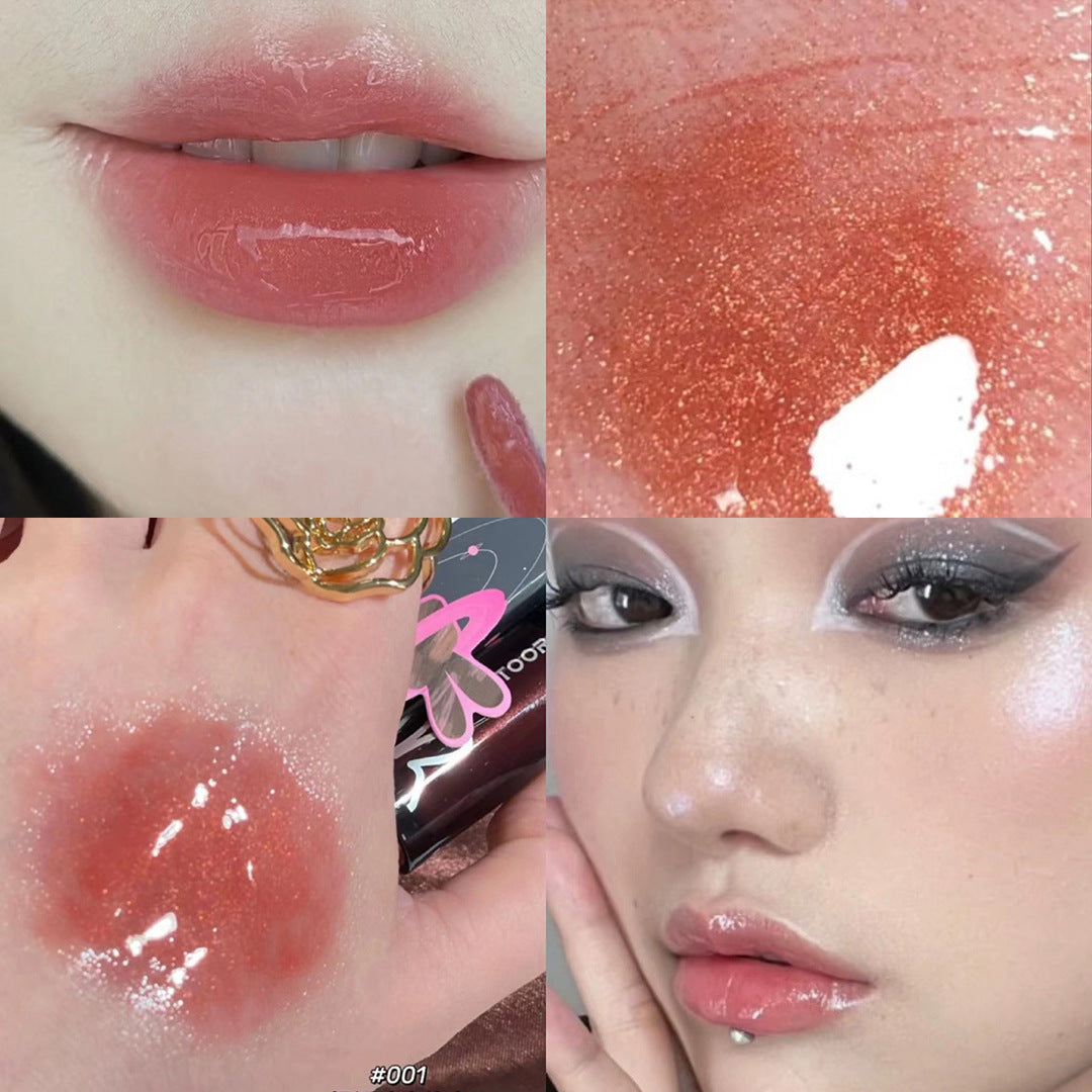 Velvet Milk Tea Lip Oil: Moisturizing Gloss in Black Tube