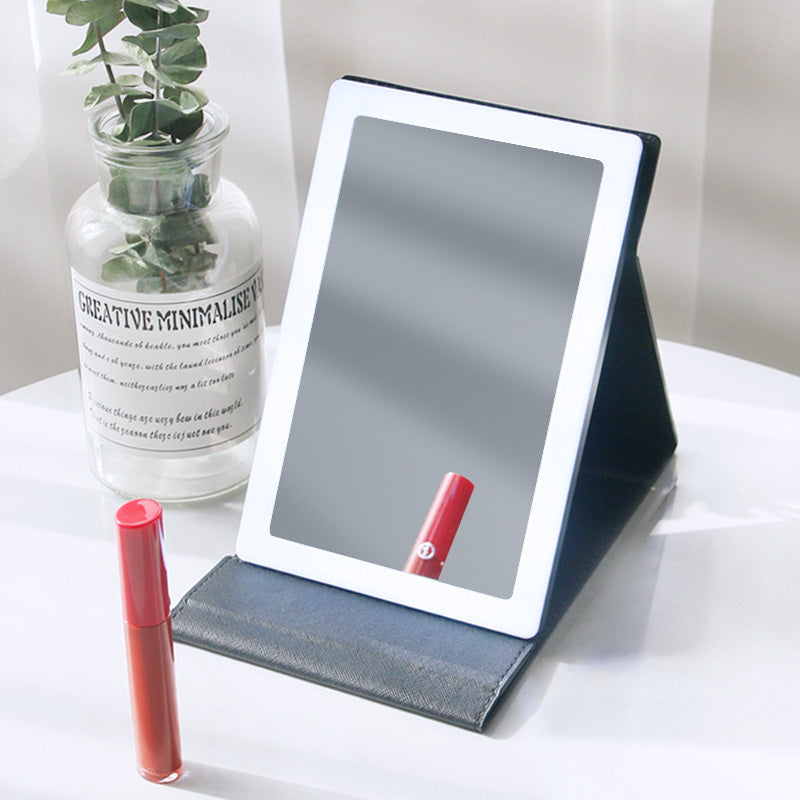 Foldable Desktop LED Makeup Mirror