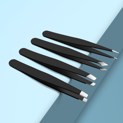 Stainless Steel Eyebrow Tweezers Black