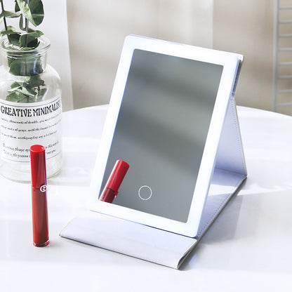 Foldable Desktop LED Makeup Mirror