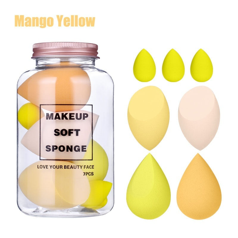 Aqua Glow 7-Piece Makeup Egg Sponge Set