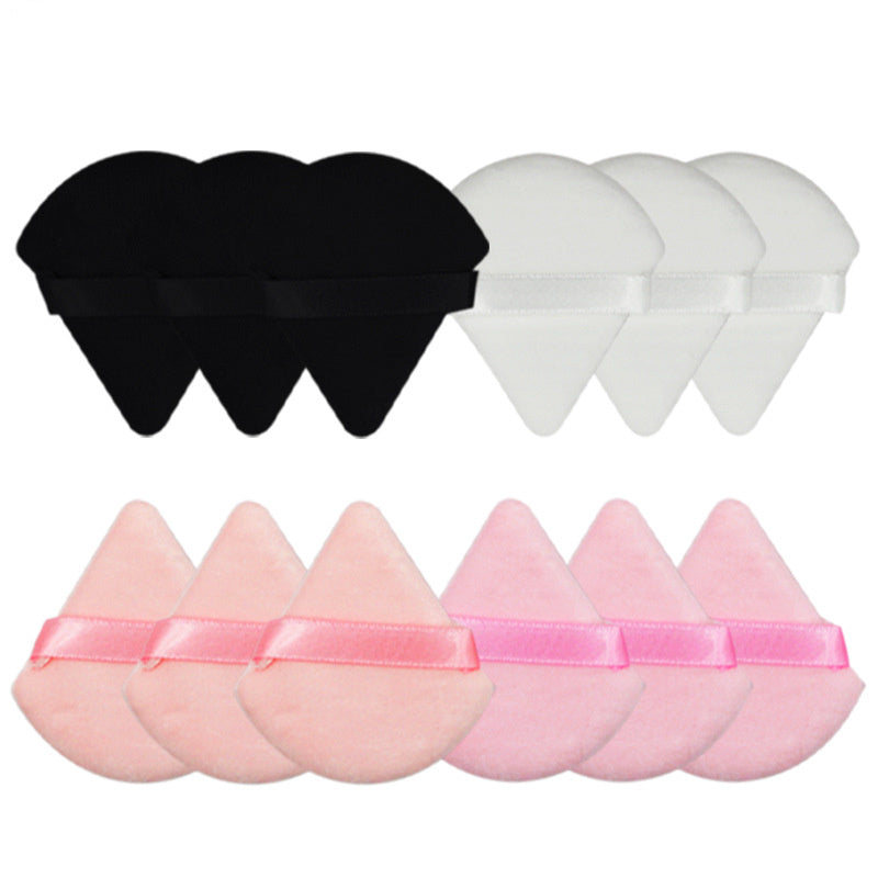 Velvet Fan Ribbon Powder Puff