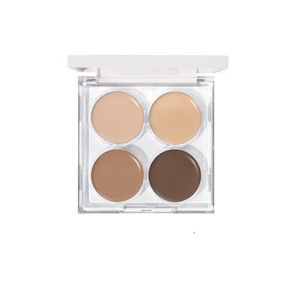 Four-color Concealer Tray To Cover Acne Marks And Dark Circles