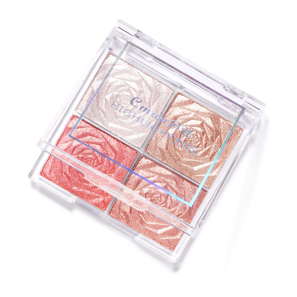 Versatile 4-in-1 Highlighter Eyeshadow Blush Palette